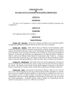 Corporation by-laws