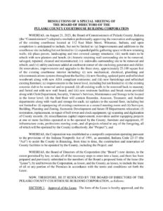 Resolution approving the form of the lease with Pulaski County