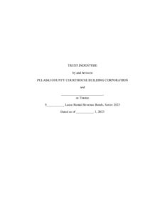 Form of the trust indenture