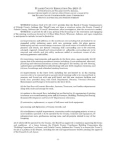 Resolution 2023-15, Determination of project need  and approval of the lease