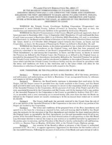 Resolution 2023-17: approving form of first lease amendment, public hearing