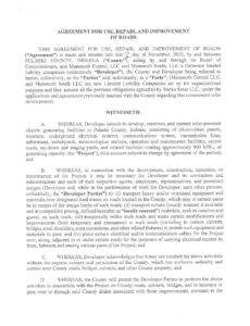 Mammoth Solar Road Use Agreement