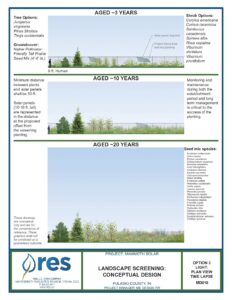 Mammoth Solar vegetation-buffer/-screen mock-ups