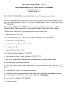 Pulaski County Off-Road Vehicle Ordinance